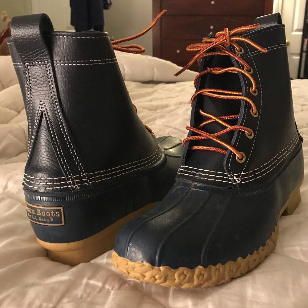 LL Bean boots limited edition navy, never worn